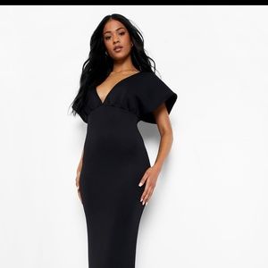 NWT Boohoo Tall Structured Maxi Size 12 Black